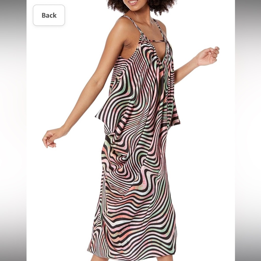 The Drop Women's Wavy Print Side Cowl Dress by @jalisaevaughn